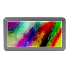 Colorful Abstract Paint Splats Background Memory Card Reader (Mini)