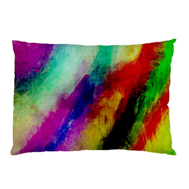 Colorful Abstract Paint Splats Background Pillow Case (Two Sides)