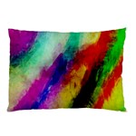 Colorful Abstract Paint Splats Background Pillow Case (Two Sides) Back