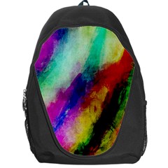 Colorful Abstract Paint Splats Background Backpack Bag