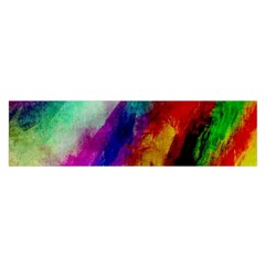 Colorful Abstract Paint Splats Background Satin Scarf (Oblong)