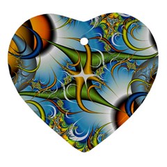 Random Fractal Background Image Ornament (Heart)