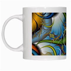 Random Fractal Background Image White Mugs