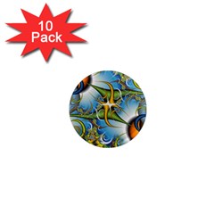 Random Fractal Background Image 1  Mini Magnet (10 pack) 