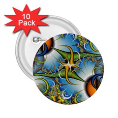 Random Fractal Background Image 2.25  Buttons (10 pack) 