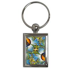 Random Fractal Background Image Key Chains (Rectangle) 