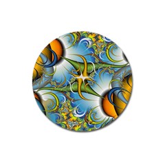 Random Fractal Background Image Magnet 3  (Round)