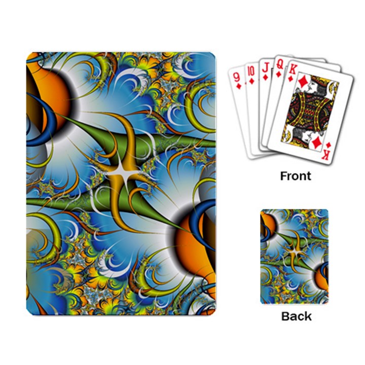 Random Fractal Background Image Playing Card