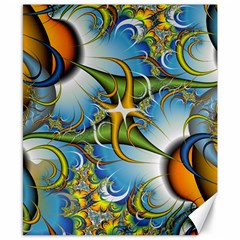 Random Fractal Background Image Canvas 8  x 10 