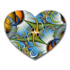 Random Fractal Background Image Heart Mousepads