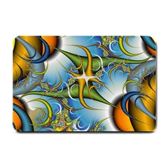 Random Fractal Background Image Small Doormat 