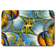 Random Fractal Background Image Large Doormat  by Simbadda