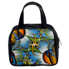 Random Fractal Background Image Classic Handbags (2 Sides)