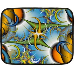 Random Fractal Background Image Fleece Blanket (Mini)