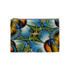 Random Fractal Background Image Cosmetic Bag (Medium) 