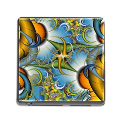 Random Fractal Background Image Memory Card Reader (Square)