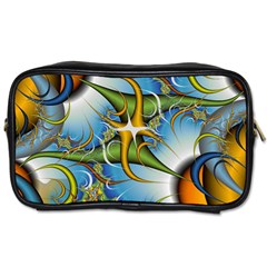 Random Fractal Background Image Toiletries Bags