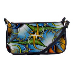 Random Fractal Background Image Shoulder Clutch Bags