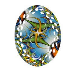 Random Fractal Background Image Ornament (Oval Filigree)