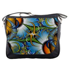 Random Fractal Background Image Messenger Bags