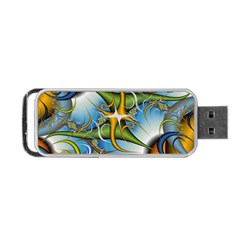 Random Fractal Background Image Portable USB Flash (One Side)