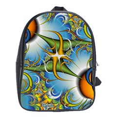 Random Fractal Background Image School Bags (XL) 