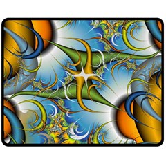 Random Fractal Background Image Double Sided Fleece Blanket (Medium) 