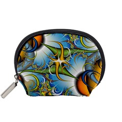 Random Fractal Background Image Accessory Pouches (Small) 