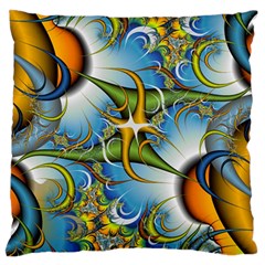 Random Fractal Background Image Large Flano Cushion Case (One Side)