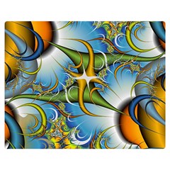 Random Fractal Background Image Double Sided Flano Blanket (Medium) 