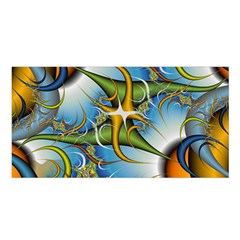 Random Fractal Background Image Satin Shawl