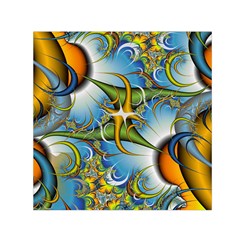 Random Fractal Background Image Small Satin Scarf (Square)