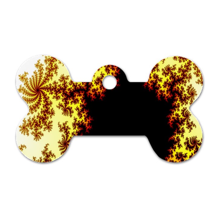 A Fractal Image Dog Tag Bone (One Side)