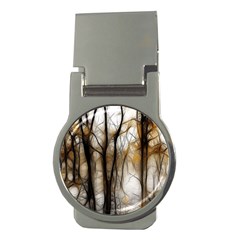 Fall Forest Artistic Background Money Clips (round)  by Simbadda