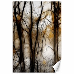 Fall Forest Artistic Background Canvas 12  X 18   by Simbadda