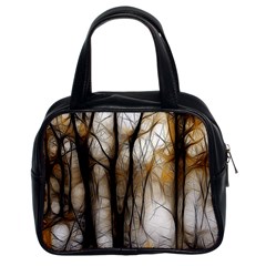 Fall Forest Artistic Background Classic Handbags (2 Sides) by Simbadda