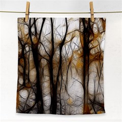 Fall Forest Artistic Background Face Towel by Simbadda