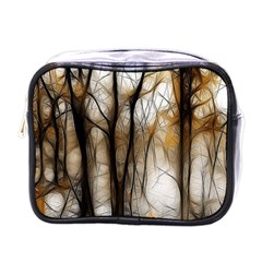 Fall Forest Artistic Background Mini Toiletries Bags by Simbadda