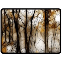 Fall Forest Artistic Background Fleece Blanket (large)  by Simbadda