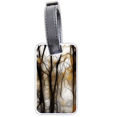 Fall Forest Artistic Background Luggage Tags (one Side)  by Simbadda