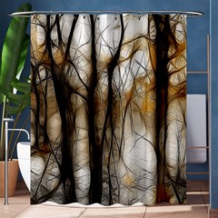 Fall Forest Artistic Background Shower Curtain 60  X 72  (medium)  by Simbadda