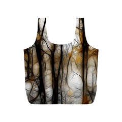 Fall Forest Artistic Background Full Print Recycle Bags (s)  by Simbadda