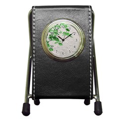 Plants Over Wall Pen Holder Desk Clocks by dflcprints