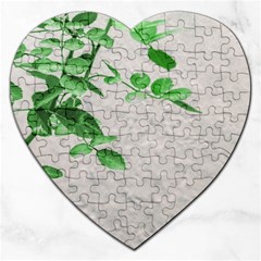 Plants Over Wall Jigsaw Puzzle (heart) by dflcprints