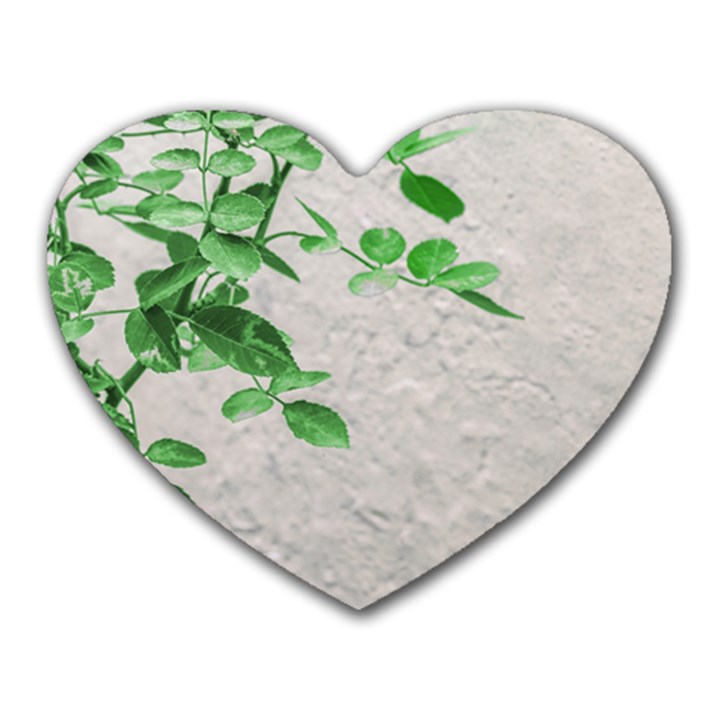 Plants Over Wall Heart Mousepads