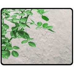 Plants Over Wall Fleece Blanket (medium)  by dflcprints