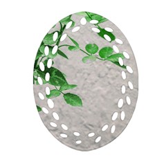 Plants Over Wall Oval Filigree Ornament (two Sides) by dflcprints