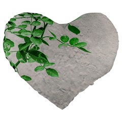 Plants Over Wall Large 19  Premium Heart Shape Cushions by dflcprints