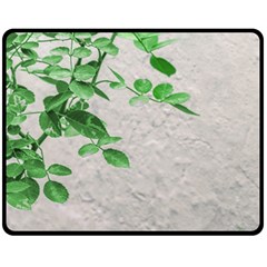 Plants Over Wall Double Sided Fleece Blanket (medium)  by dflcprints