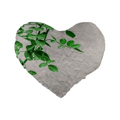 Plants Over Wall Standard 16  Premium Flano Heart Shape Cushions by dflcprints